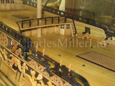 Lot 175 - A FINE 1:48 SCALE ADMIRALTY BOARD STYLE MODEL OF THE 100 GUN FIRST-RATE SHIP ROYAL GEORGE [1756]