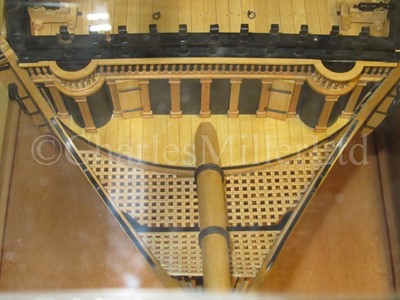Lot 175 - A FINE 1:48 SCALE ADMIRALTY BOARD STYLE MODEL OF THE 100 GUN FIRST-RATE SHIP ROYAL GEORGE [1756]