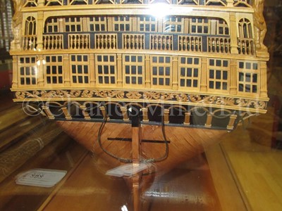 Lot 175 - A FINE 1:48 SCALE ADMIRALTY BOARD STYLE MODEL OF THE 100 GUN FIRST-RATE SHIP ROYAL GEORGE [1756]