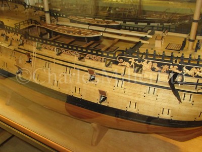 Lot 175 - A FINE 1:48 SCALE ADMIRALTY BOARD STYLE MODEL OF THE 100 GUN FIRST-RATE SHIP ROYAL GEORGE [1756]