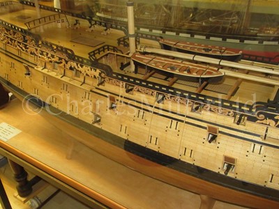 Lot 175 - A FINE 1:48 SCALE ADMIRALTY BOARD STYLE MODEL OF THE 100 GUN FIRST-RATE SHIP ROYAL GEORGE [1756]
