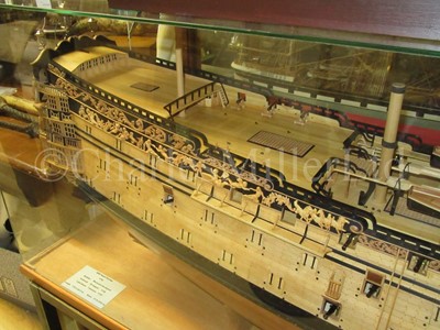 Lot 175 - A FINE 1:48 SCALE ADMIRALTY BOARD STYLE MODEL OF THE 100 GUN FIRST-RATE SHIP ROYAL GEORGE [1756]