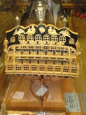 Lot 175 - A FINE 1:48 SCALE ADMIRALTY BOARD STYLE MODEL OF THE 100 GUN FIRST-RATE SHIP ROYAL GEORGE [1756]