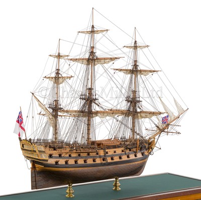 Lot 176 - AN EXCEPTIONAL 1:72 SCALE MODEL OF THE 50 GUN SALISBURY CLASS SHIP CENTURION [1774]