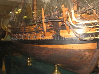 Lot 176 - AN EXCEPTIONAL 1:72 SCALE MODEL OF THE 50 GUN SALISBURY CLASS SHIP CENTURION [1774]
