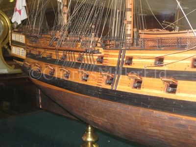 Lot 176 - AN EXCEPTIONAL 1:72 SCALE MODEL OF THE 50 GUN SALISBURY CLASS SHIP CENTURION [1774]