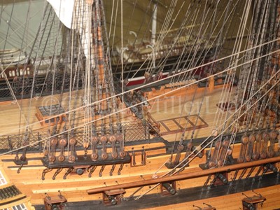 Lot 176 - AN EXCEPTIONAL 1:72 SCALE MODEL OF THE 50 GUN SALISBURY CLASS SHIP CENTURION [1774]
