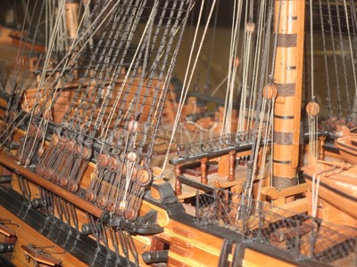 Lot 176 - AN EXCEPTIONAL 1:72 SCALE MODEL OF THE 50 GUN SALISBURY CLASS SHIP CENTURION [1774]
