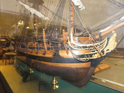 Lot 176 - AN EXCEPTIONAL 1:72 SCALE MODEL OF THE 50 GUN SALISBURY CLASS SHIP CENTURION [1774]