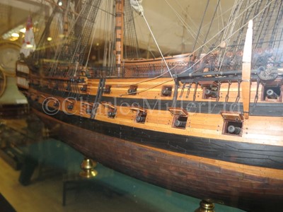 Lot 176 - AN EXCEPTIONAL 1:72 SCALE MODEL OF THE 50 GUN SALISBURY CLASS SHIP CENTURION [1774]
