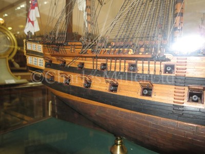 Lot 176 - AN EXCEPTIONAL 1:72 SCALE MODEL OF THE 50 GUN SALISBURY CLASS SHIP CENTURION [1774]