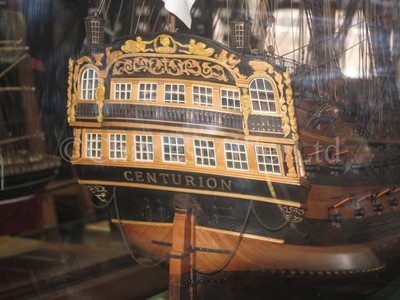 Lot 176 - AN EXCEPTIONAL 1:72 SCALE MODEL OF THE 50 GUN SALISBURY CLASS SHIP CENTURION [1774]