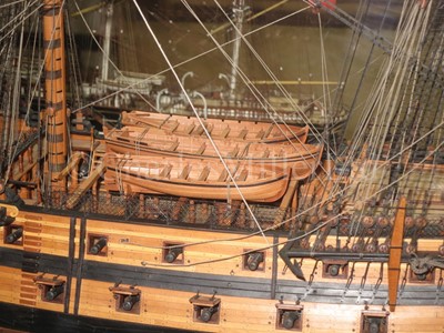 Lot 176 - AN EXCEPTIONAL 1:72 SCALE MODEL OF THE 50 GUN SALISBURY CLASS SHIP CENTURION [1774]