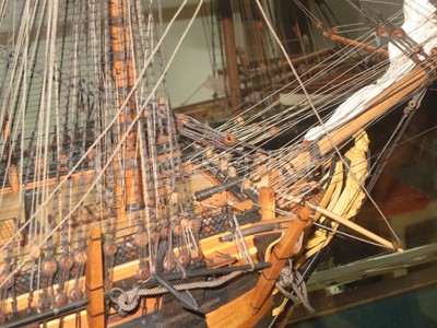 Lot 176 - AN EXCEPTIONAL 1:72 SCALE MODEL OF THE 50 GUN SALISBURY CLASS SHIP CENTURION [1774]