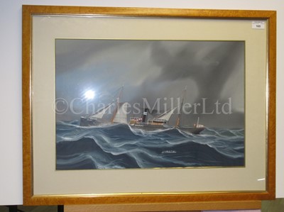 Lot 105 - NEAPOLITAN SCHOOL (LATE 19TH CENTURY) : Study of the sail steamer S.S. ‘Boilelau’ [BOILEAU]