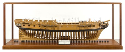 Lot 200 - A FINELY CONSTRUCTED 1:48 SCALE ADMIRALTY BOARD-STYLE MODEL FOR A 38-GUN ARTOIS CLASS FRIGATE OF CIRCA 1793