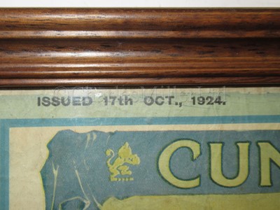Lot 151 - A CUNARD TIMETABLE FOR OCTOBER 1924