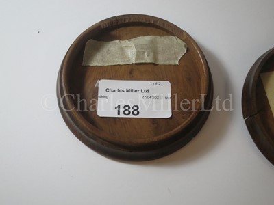 Lot 188 - AN EARLY 19TH CENTURY CIRCULAR TREEN SNUFF BOX MADE OF TIMBER TAKEN FROM ROYAL SOVEREIGN