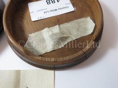 Lot 188 - AN EARLY 19TH CENTURY CIRCULAR TREEN SNUFF BOX MADE OF TIMBER TAKEN FROM ROYAL SOVEREIGN