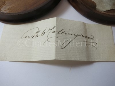 Lot 188 - AN EARLY 19TH CENTURY CIRCULAR TREEN SNUFF BOX MADE OF TIMBER TAKEN FROM ROYAL SOVEREIGN
