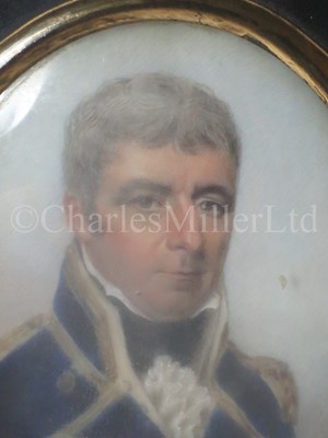 Lot 187 - Ø A MINIATURE PORTRAIT OF CAPTAIN EDWARD ROTHERAM
