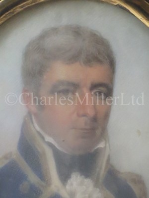 Lot 187 - Ø A MINIATURE PORTRAIT OF CAPTAIN EDWARD ROTHERAM