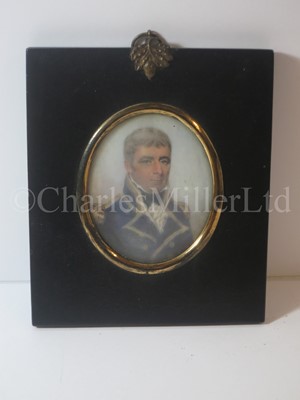 Lot 187 - Ø A MINIATURE PORTRAIT OF CAPTAIN EDWARD ROTHERAM