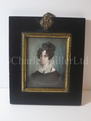 Lot 192 - Ø ATTRIBUTED TO HUGH DOUGLAS HAMILTON (1739-1808): Portrait of a lady identified as Dorothea Rotheram, wife of Captain Rotheram, circa 1790