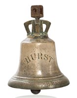Lot 121 - THE SHIP'S BELL FROM H.M.S. HURST, 1916<br/>cast...