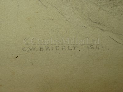 Lot 56 - OSWALD WALTER BRIERLY (BRITISH, 1817-1894) : H.M.S. ‘Malabar’ (74) running up from a gale, November 30th 1841