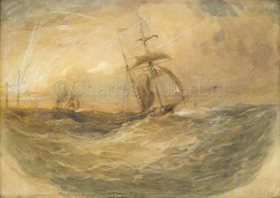 Lot 55 - OSWALD WALTER BRIERLY (BRITISH, 1817-1894) : Boyd’s ‘Wanderer' running back to Plymouth Sound