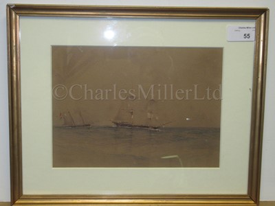 Lot 55 - OSWALD WALTER BRIERLY (BRITISH, 1817-1894) : Boyd’s ‘Wanderer' running back to Plymouth Sound