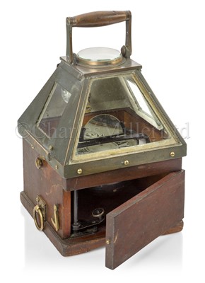 Lot 270 - A DENT PATENT 182 BOAT COMPASS BY WHYTE, THOMSON & CO., GLASGOW, CIRCA 1915