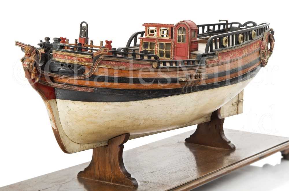 Lot 174 - A 1:32 SCALE MID-18TH CENTURY DOCKYARD MODEL OF A YACHT FOR THE USE OF SENIOR DOCKYARD OFFICERS