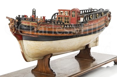 Lot 174 - A 1:32 SCALE MID-18TH CENTURY DOCKYARD MODEL OF A YACHT FOR THE USE OF SENIOR DOCKYARD OFFICERS