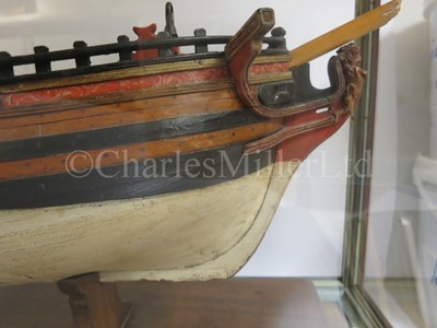 Lot 174 - A 1:32 SCALE MID-18TH CENTURY DOCKYARD MODEL OF A YACHT FOR THE USE OF SENIOR DOCKYARD OFFICERS