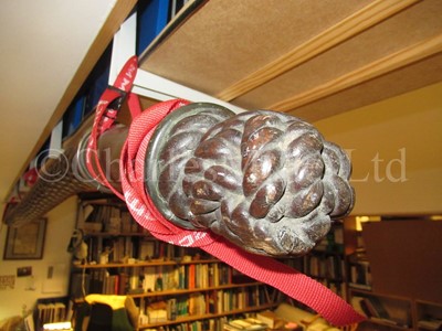 Lot 32 - A FINELY CARVED YACHT'S TILLER FROM THE PETREL R.Y.S, CIRCA 1852