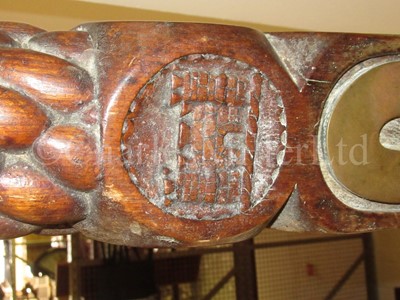 Lot 32 - A FINELY CARVED YACHT'S TILLER FROM THE PETREL R.Y.S, CIRCA 1852