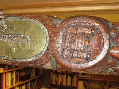 Lot 32 - A FINELY CARVED YACHT'S TILLER FROM THE PETREL R.Y.S, CIRCA 1852