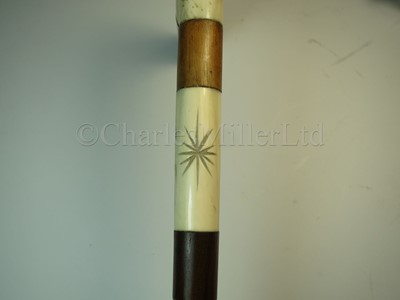 Lot 100 - Ø A 19TH CENTURY AMERICAN SAILORWORK WHALEBONE WALKING STICK