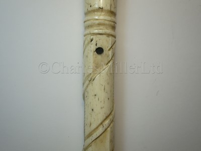 Lot 44 - Ø A 19TH CENTURY WHALEBONE AND MARINE IVORY SAILORWORK  WALKING STICK POSSIBLE FOR SHIPS CARPENTER