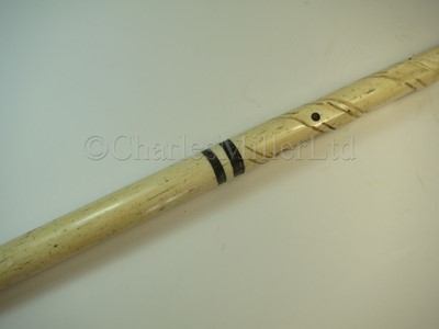 Lot 44 - Ø A 19TH CENTURY WHALEBONE AND MARINE IVORY SAILORWORK  WALKING STICK POSSIBLE FOR SHIPS CARPENTER