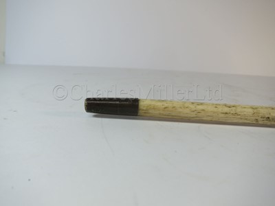 Lot 102 - Ø A 19TH CENTURY SAILORWORK WHALEBONE AND MARINE IVORY WALKING STICK