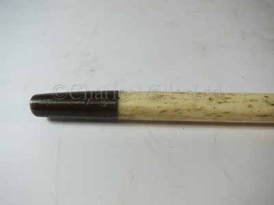 Lot 102 - Ø A 19TH CENTURY SAILORWORK WHALEBONE AND MARINE IVORY WALKING STICK