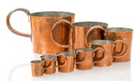 Lot 135 - A COMPLETE SET OF EIGHT ADMIRALTY PATTERN GROG...