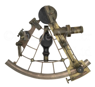 Lot 27 - A 7IN. RADIUS VERNIER SEXTANT BY P. CAMERON, GLASGOW, CIRCA 1870