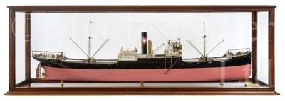 Lot 112 - A FINE BUILDER'S MODEL FOR THE S.S. LANGLEERIDGE, BUILT FOR MEDOMSLEY STEAM SG CO. LTD BY SMITH DOCK COMPANY LTD, SOUTH BANK ON TEES, 1924