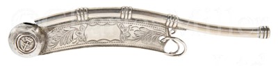 Lot 213 - A VICTORIAN  SILVER  BOATSWAIN’S CALL