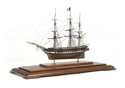 Lot 167 - A RESTORED EARLY 19TH CENTURY WOODEN MODEL OF A 40-GUN FIFTH RATE