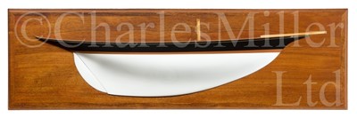 Lot 87 - A 1:24 SCALE HALF-BLOCK MODEL FOR THE PLANK-ON-EDGE YACHT CUTTER DORIS, DESIGNED BY G.L. WATSON,1885